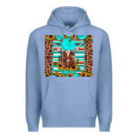 Colony Blue texas longhorn sunflower gemstone Premium Hoodie - JahusDesignShop