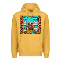 Mustard texas longhorn sunflower gemstone Premium Hoodie - JahusDesignShop