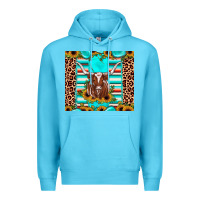 Ocean Blue texas longhorn sunflower gemstone Premium Hoodie - JahusDesignShop