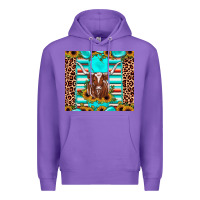 Purple texas longhorn sunflower gemstone Premium Hoodie - JahusDesignShop