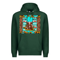 Sports Green texas longhorn sunflower gemstone Premium Hoodie - JahusDesignShop