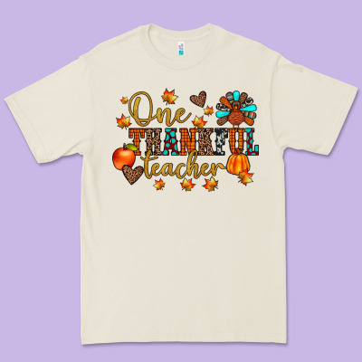 One Thankful Teacher Premium Tee Designed By Jahusdesignshop