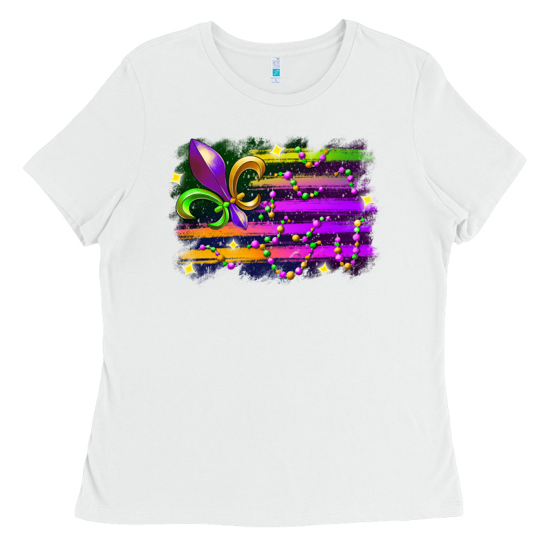 Mardi Gras Flag Ladies Tee by RacoonDesign | Teevron