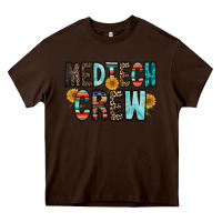 Chocolate Brown medtech crew Heavy Core Tee - RacoonDesign
