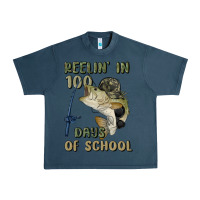 Midnight Navy reelin' in 100 days of school Urban Heavy Tee - MaliasSmallBusiness
