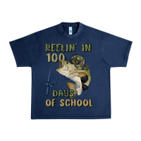 Navy reelin' in 100 days of school Urban Heavy Tee - MaliasSmallBusiness