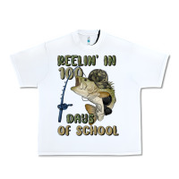 White reelin' in 100 days of school Urban Heavy Tee - MaliasSmallBusiness