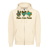 Sandshell Peace Love Texas Zipper Hoodie - Bettercallsaul