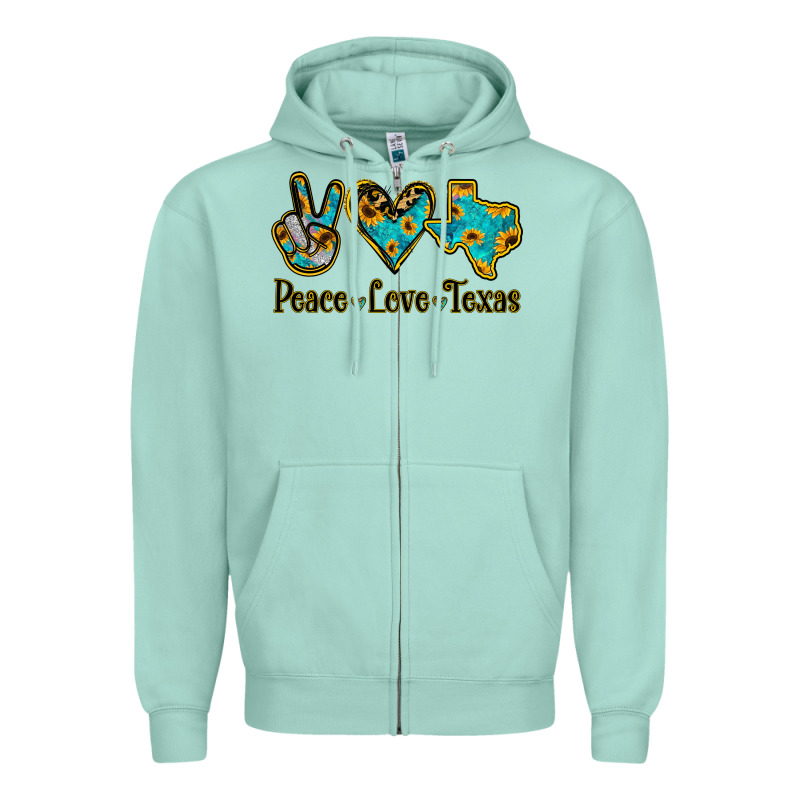 Peace Love Texas Zipper Hoodie by Bettercallsaul | Teevron