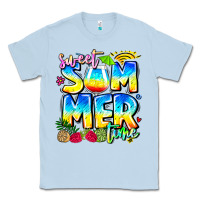 Dusty Blue summer time Classic Tee - CowhideDigitalArt