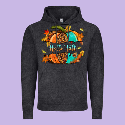 Pumpkin Hello Fall Vintage Hoodie Designed By Nancycooperartshop
