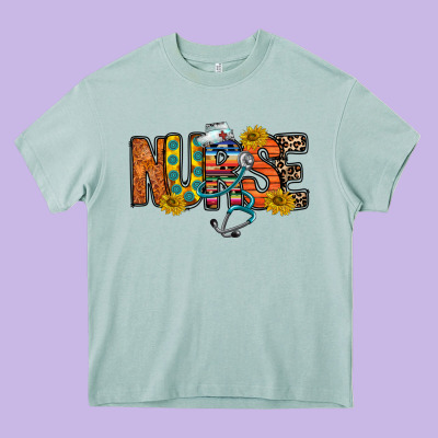 Nurse Western Heavy Core Tee Designed By Racoondesign