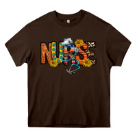 Chocolate Brown nurse western Heavy Core Tee - RacoonDesign
