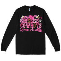 Black kisses cowboys martinis Long Sleeve Tee - NancyCooperArtShop