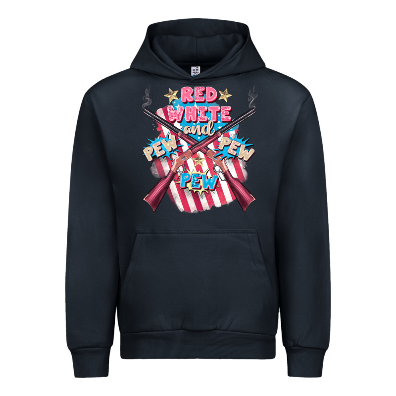 Red White And Pew Pew Pew Urban Hoodie by FaDigitalArtStudio | Teevron