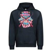 Navy Red white and pew pew pew Urban Hoodie - FaDigitalArtStudio
