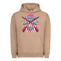 Pigment Burro Red white and pew pew pew Urban Hoodie - FaDigitalArtStudio