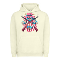 Pigment Pistachio Red white and pew pew pew Urban Hoodie - FaDigitalArtStudio
