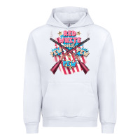White Red white and pew pew pew Urban Hoodie - FaDigitalArtStudio