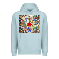 Blue Mist faith puzzle ribbon Premium Hoodie - TumblerDesignByShophia