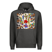 Charcoal Heather faith puzzle ribbon Premium Hoodie - TumblerDesignByShophia