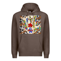 Coffee faith puzzle ribbon Premium Hoodie - TumblerDesignByShophia