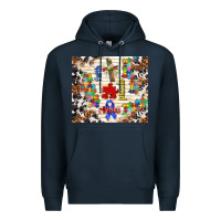 Navy faith puzzle ribbon Premium Hoodie - TumblerDesignByShophia