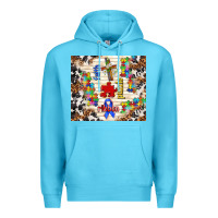 Ocean Blue faith puzzle ribbon Premium Hoodie - TumblerDesignByShophia