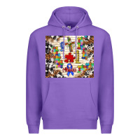 Purple faith puzzle ribbon Premium Hoodie - TumblerDesignByShophia