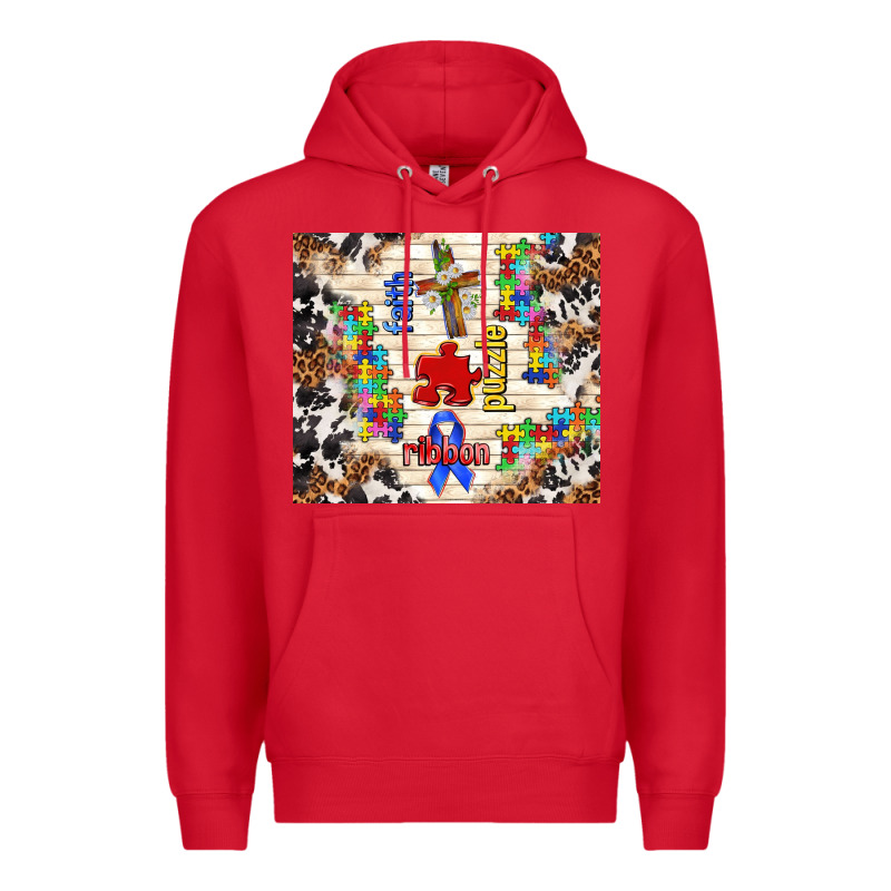 Faith Puzzle Ribbon Premium Hoodie by TumblerDesignByShophia | Teevron