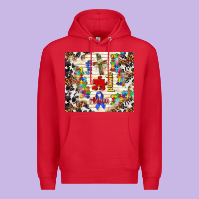 Faith Puzzle Ribbon Premium Hoodie Designed By Tumblerdesignbyshophia