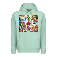 Seafoam faith puzzle ribbon Premium Hoodie - TumblerDesignByShophia