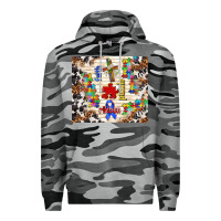 Slate Camo faith puzzle ribbon Premium Hoodie - TumblerDesignByShophia