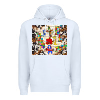 White faith puzzle ribbon Premium Hoodie - TumblerDesignByShophia
