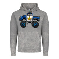 Cloud Rock police car monster truck Vintage Hoodie - Jasminsmagicworld