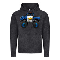 Vintage Black police car monster truck Vintage Hoodie - Jasminsmagicworld