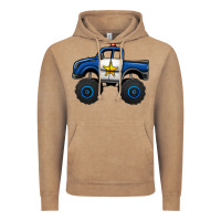 Vintage Coffee police car monster truck Vintage Hoodie - Jasminsmagicworld