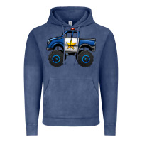 Vintage Denim police car monster truck Vintage Hoodie - Jasminsmagicworld