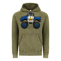 Vintage Olive police car monster truck Vintage Hoodie - Jasminsmagicworld