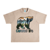French Oak camping bear Urban Heavy Tee - MaliasSmallBusiness