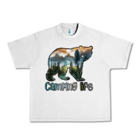 Lunar Rock camping bear Urban Heavy Tee - MaliasSmallBusiness