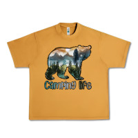 Peanut Butter camping bear Urban Heavy Tee - MaliasSmallBusiness