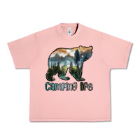 Salmon camping bear Urban Heavy Tee - MaliasSmallBusiness