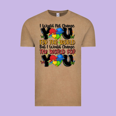 ı Would Not Change You Autism Vintage Tee Designed By Maliassmallbusiness