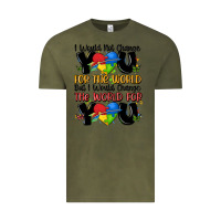 Vintage Olive ı would not change you autism Vintage Tee - MaliasSmallBusiness