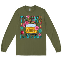 Army Green thanks for the ride Long Sleeve Tee - NancyCooperArtShop