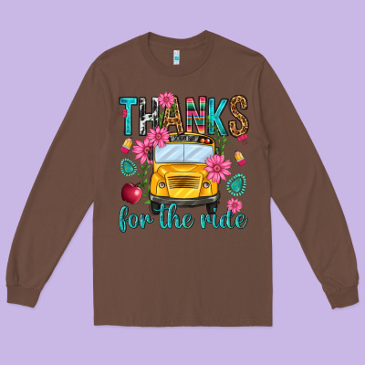 Thanks For The Ride Long Sleeve Tee Designed By Nancycooperartshop