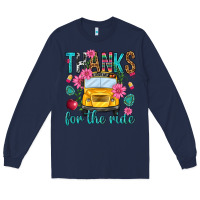 Navy thanks for the ride Long Sleeve Tee - NancyCooperArtShop