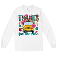 White thanks for the ride Long Sleeve Tee - NancyCooperArtShop