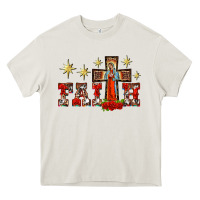 Cream faith our lady of guadalupe cross Heavy Core Tee - BarkalooDesign